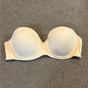 Amazon Strapless Padded Bandeau Bra Cream Beige